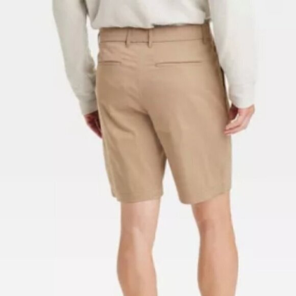 Goodfellow & Co 9" Flat Front Chino Khaki Linden Tech Shorts Size 30 EUC - Picture 13 of 14